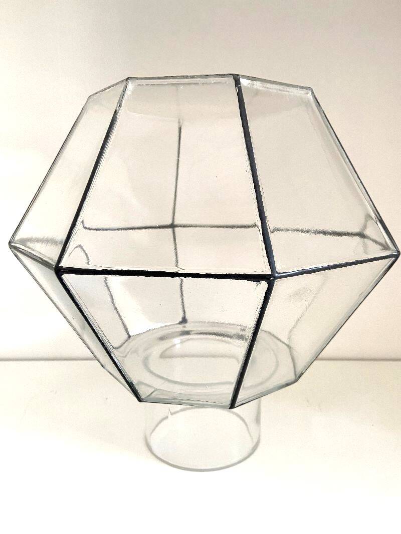 Glass Shade Globe Vintage Ceiling Lamp Glashütte Limbourg Germany