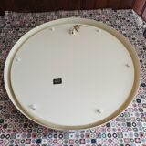 Italian white round mirror from the 70s by Collezione SALC