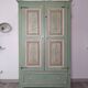 19th century painted wooden bedroom wardrobe