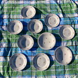 Set of plates and dish with flower pattern