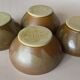 Four Digoin golden sandstone bowls