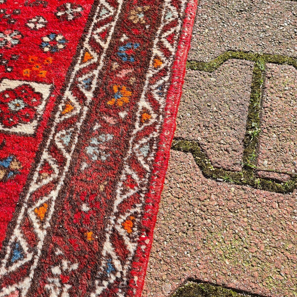 Vintage Hand Knotted Woolen Karadja Runner, from the 1970s.