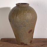 Ancien vase en céramique chinoise verte (c.1900) #1