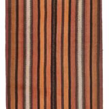 2x7 Brown Orange Vintage Kilim Runner Rug 73x221Cm SK 241806