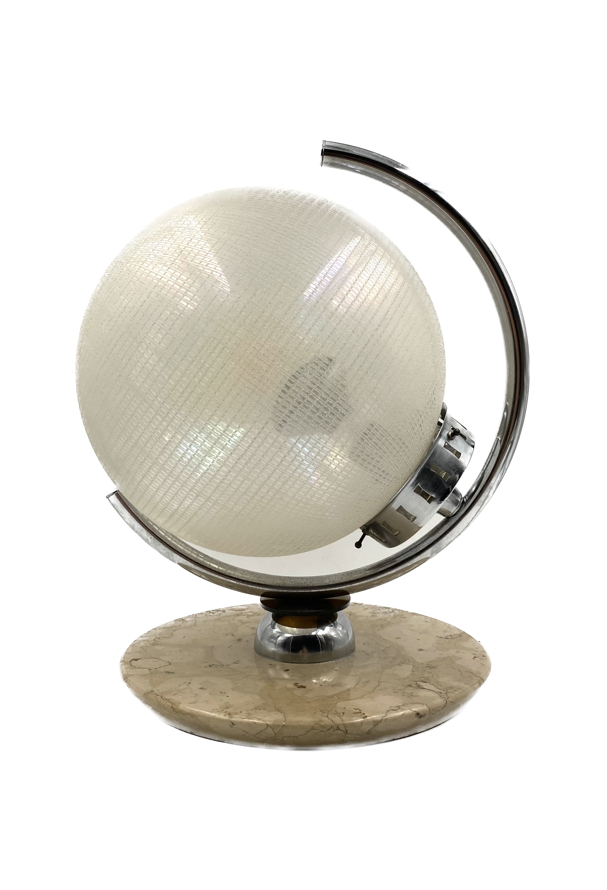 Murano glass spherical table lamp, Mazzega Italy 1970s