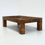 Rectangular coffee table from Turri with burl wood