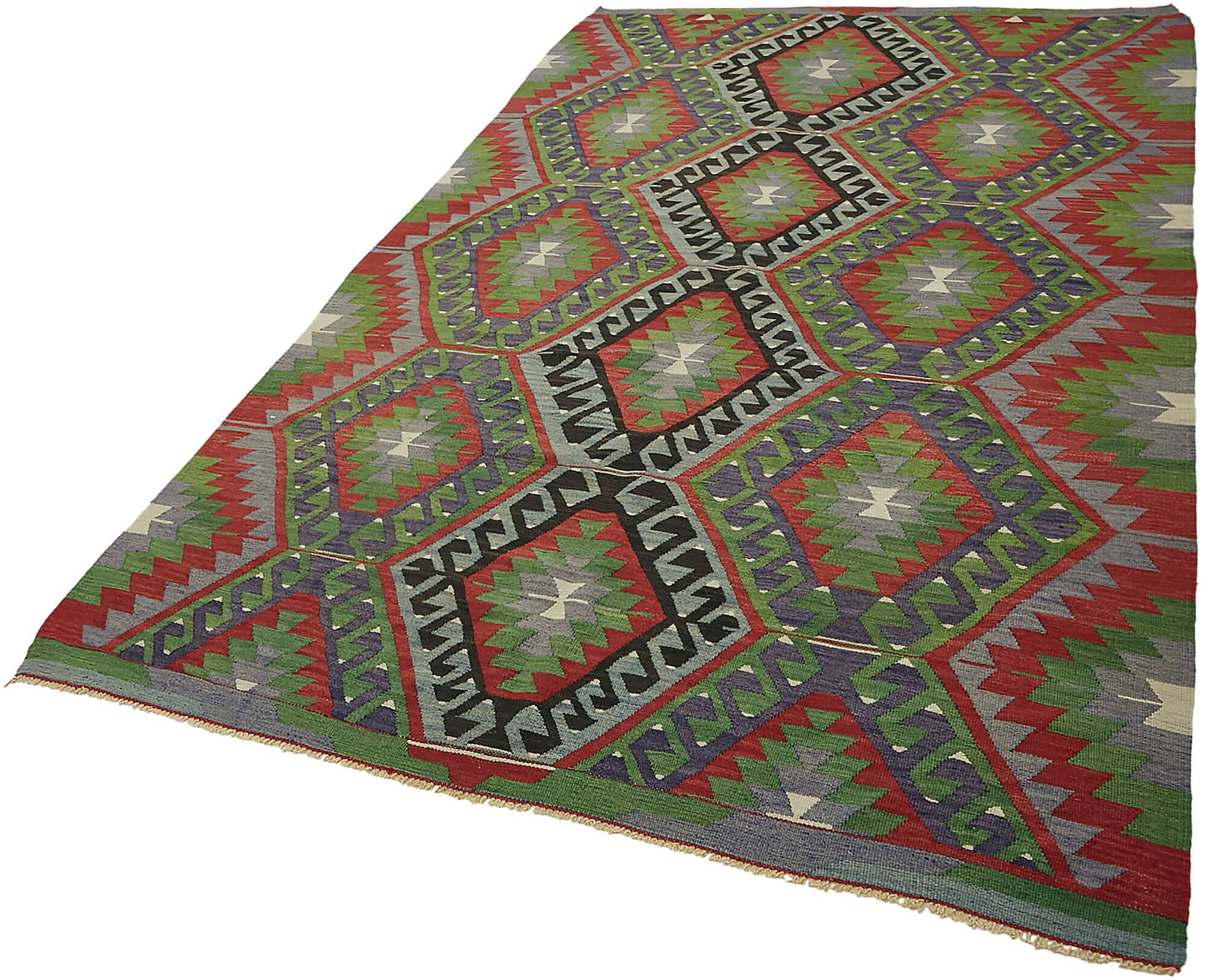 Turkish Handmade Vintage Anatolian Kilim 176 cm x 280 cm