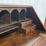 English Georgian donkey desk from the 19th century, mahogany and oak.