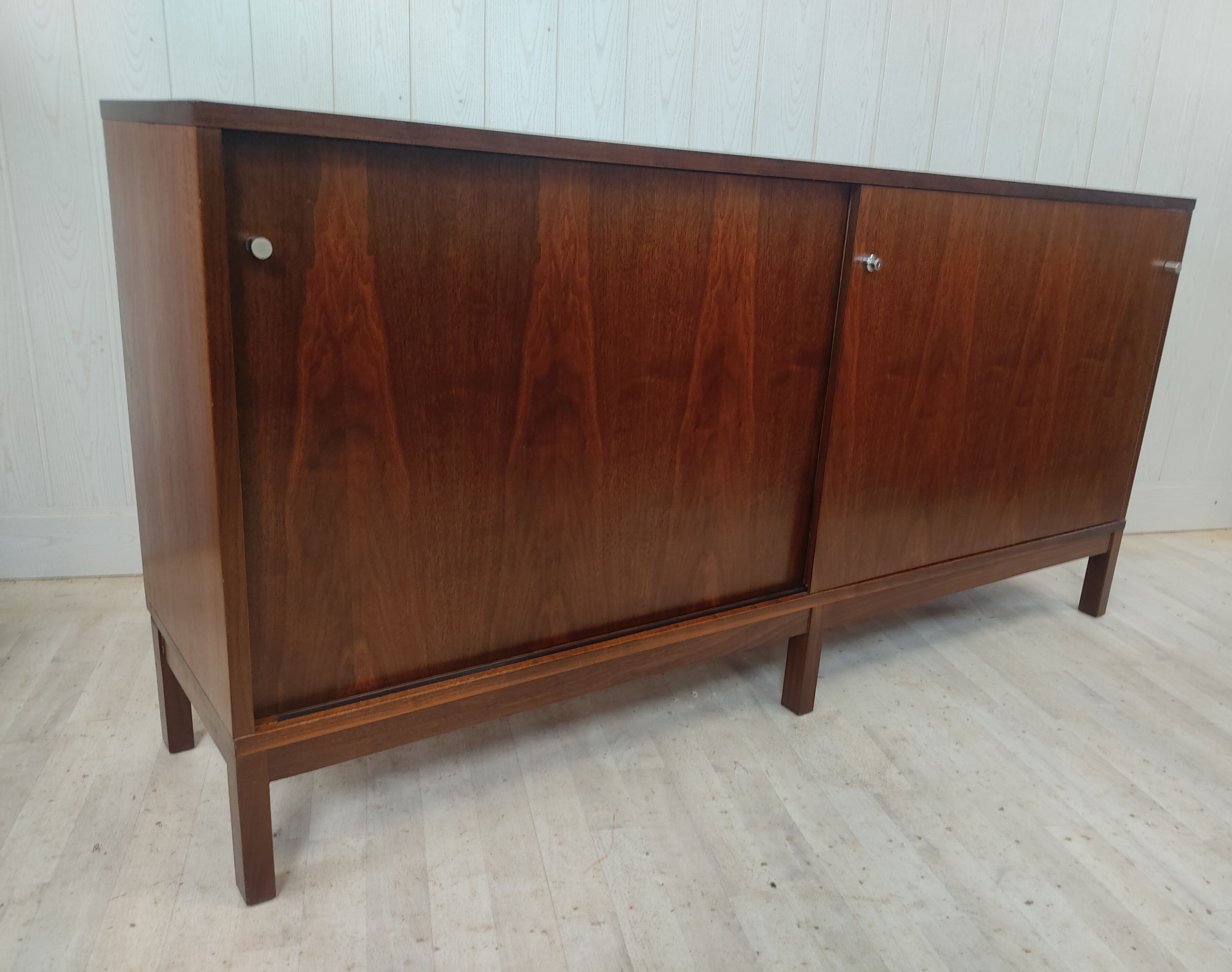 Vintage row walnut sliding doors