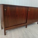 Vintage row walnut sliding doors