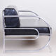 Restored Black Bauhaus Sofa, Designer Robert Slezak, High-Quality Leather, 1930s