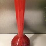 Vintage burgundy red soliflore vase in the 70