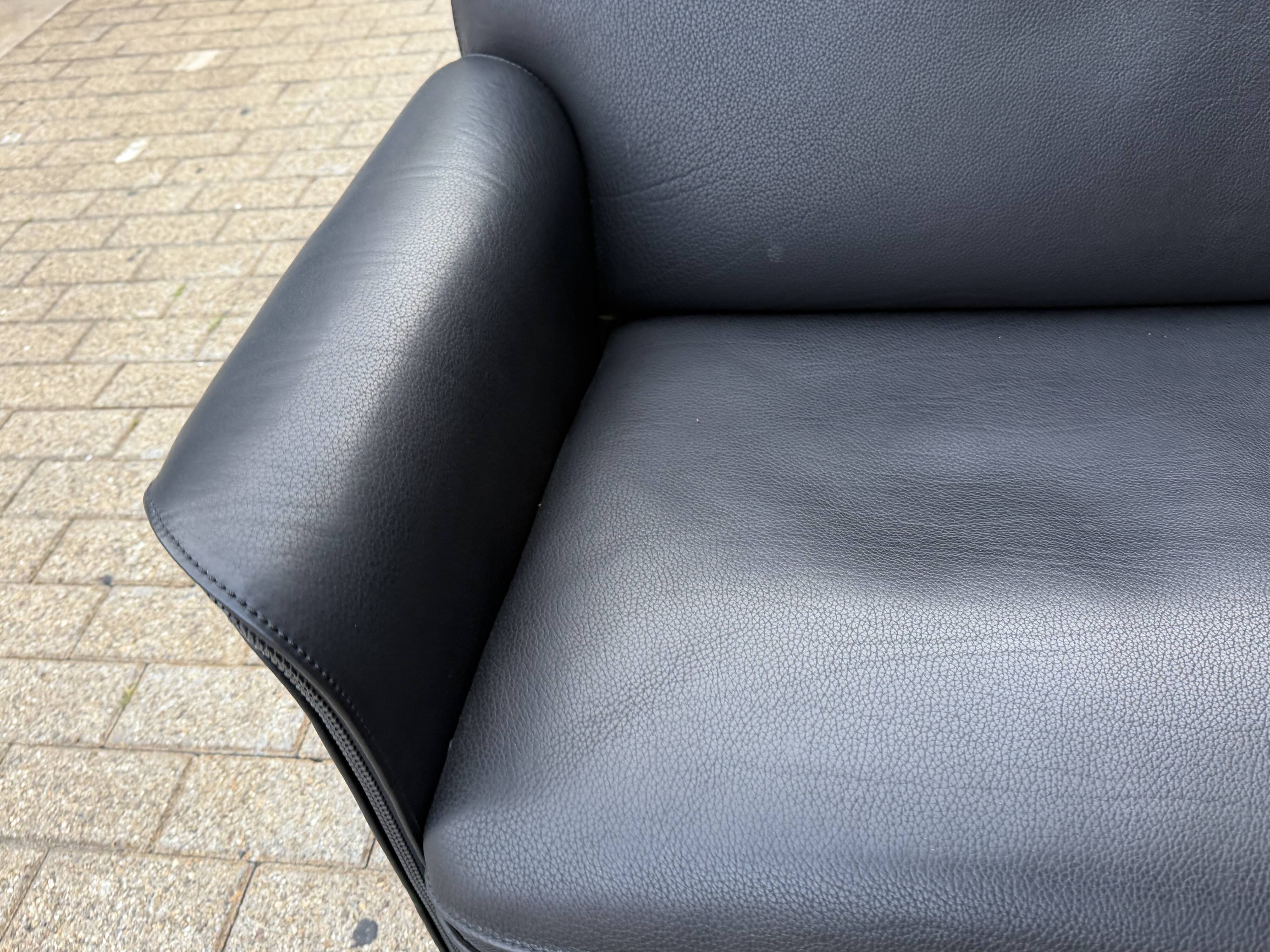 De sede ds-125 3zit zwart buffel leder neck 5mm als nieuw!