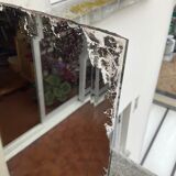 Old and stitched foot mirror 42x129cm
