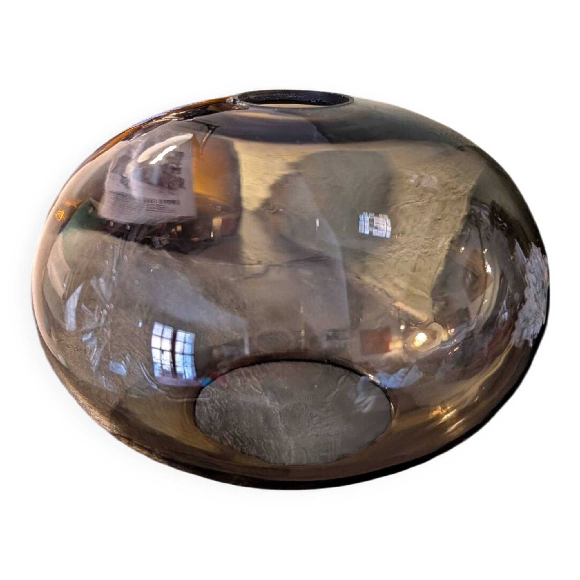 Globe en verre fumé