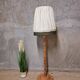 Vintage Wooden Floor Lamp with Pleated Shade, 1970s