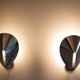 Pair of sconces in metal and chrome 1970