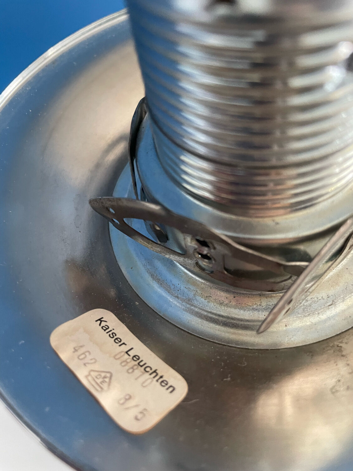 White opaline lamp kaiser leuchten