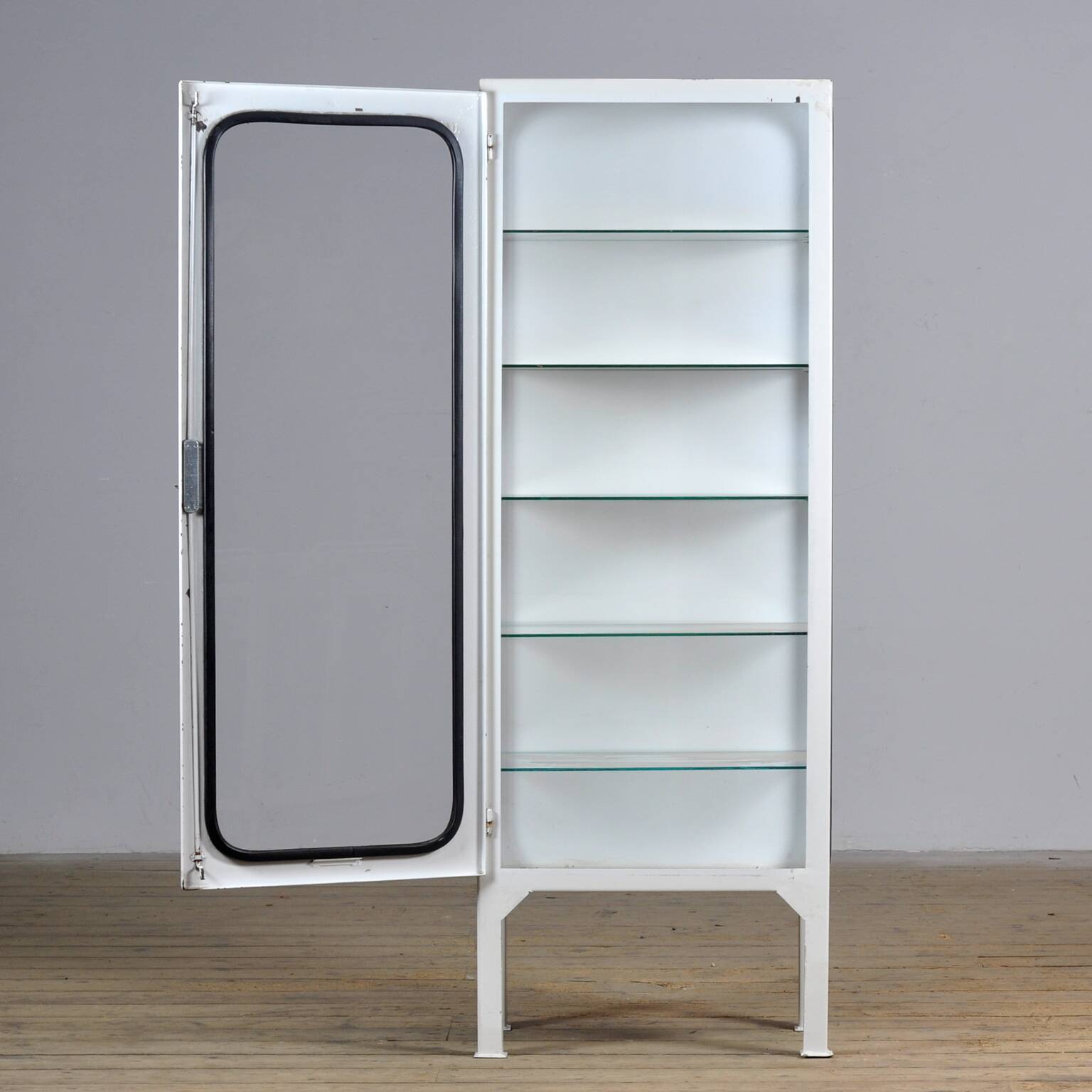 Armoire à pharmacie vintage en fer et verre, années 1970