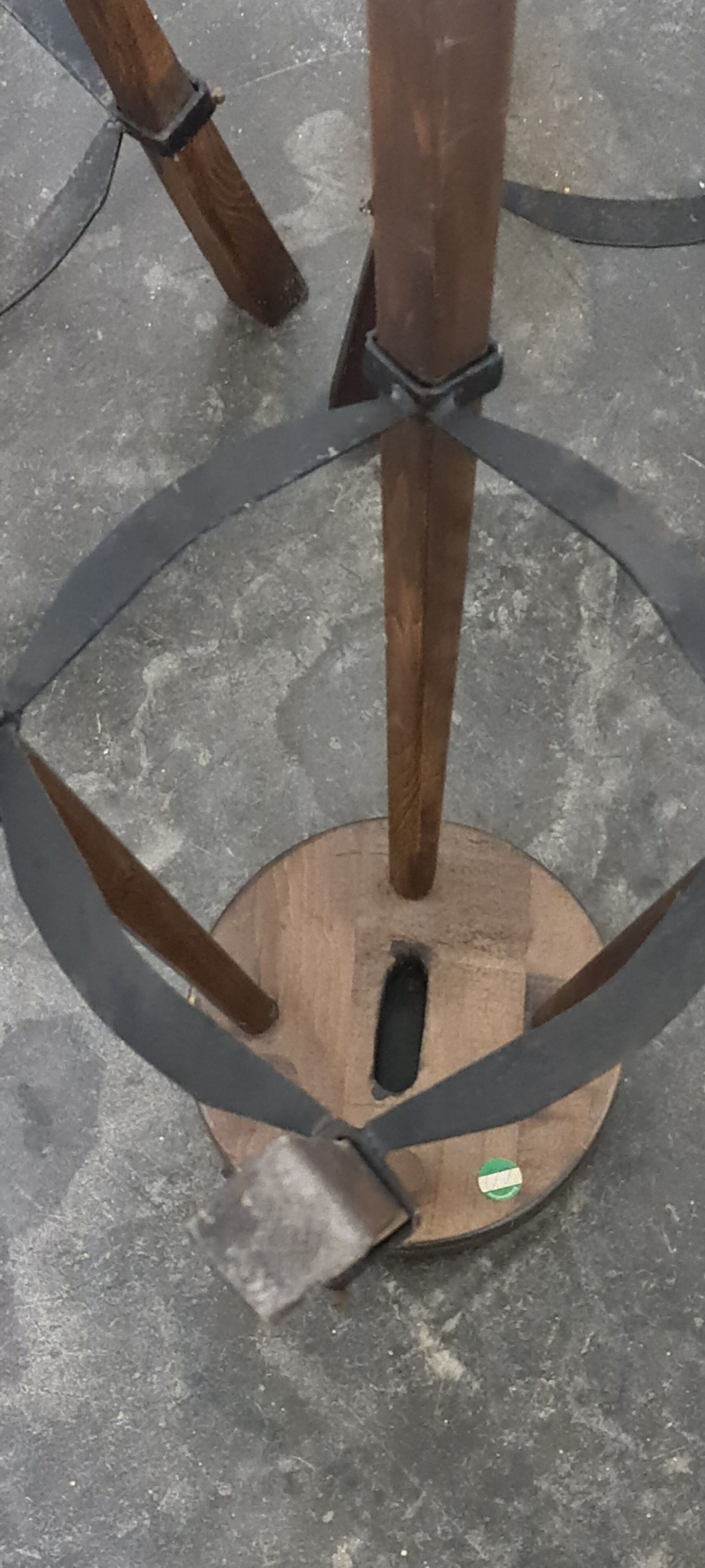 Vintage set of 3 Brutalist bar stools