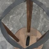 Vintage set of 3 Brutalist bar stools