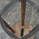 Vintage set of 3 Brutalist bar stools