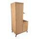 Renovated vintage asymmetrical oak wardrobe