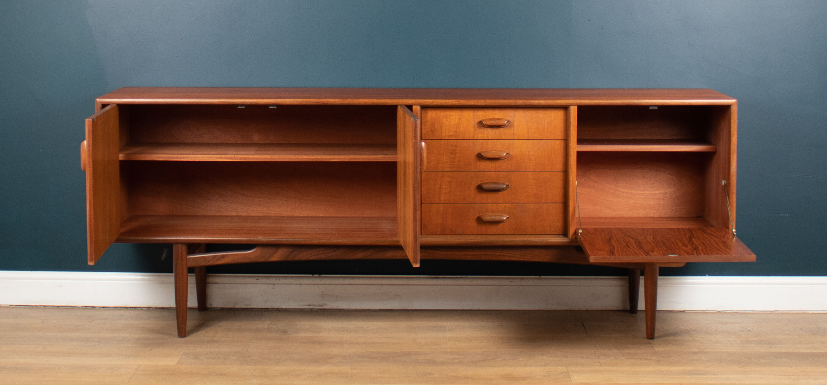 Retro Teak 1960s Restored G Plan Scandi Sideboard By Victor Wilkins