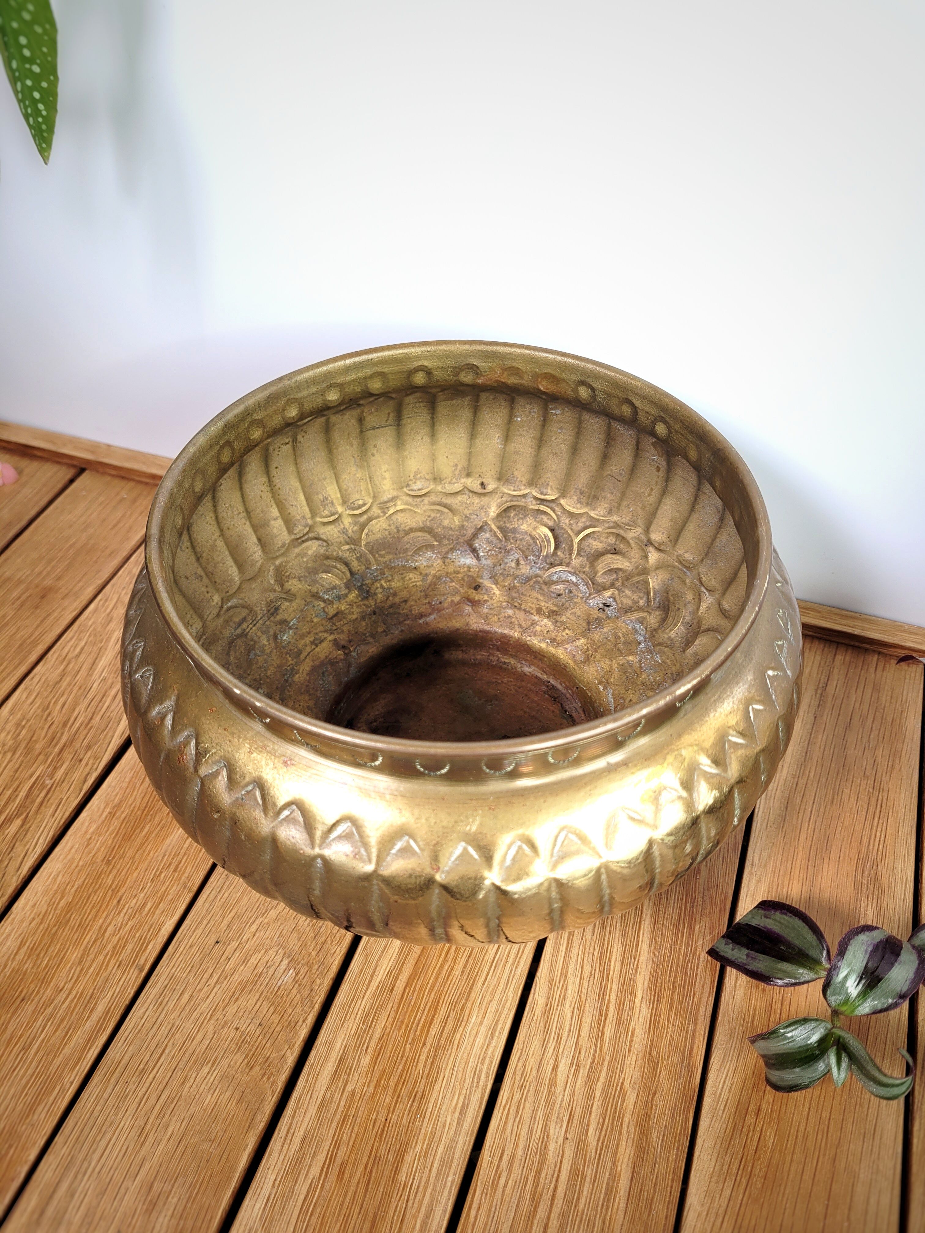 Brass pot cover