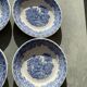 Set of 5 small dessert plates from the Nice factory, 2 stamps from the same manufacturer.