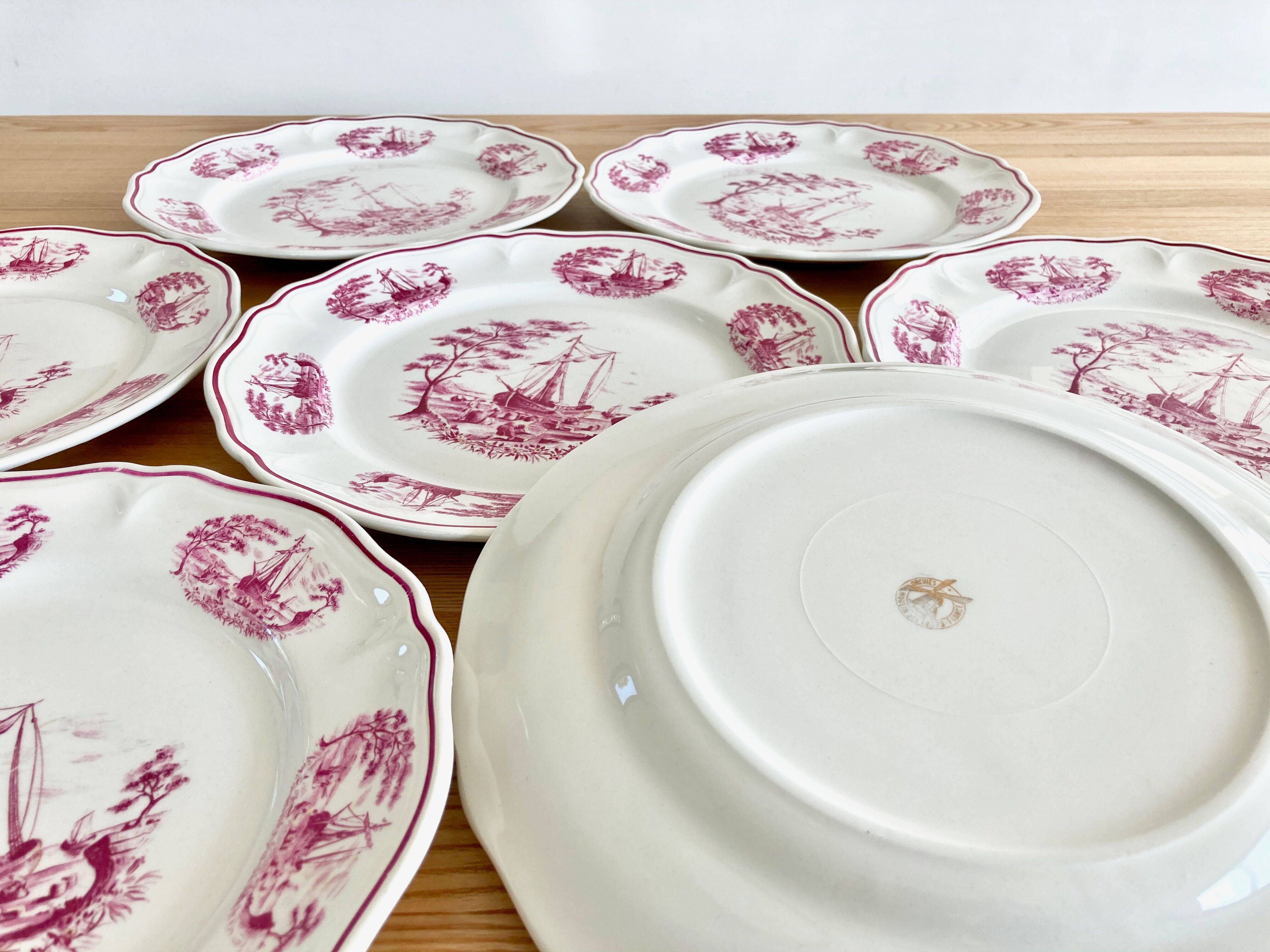 7 plates Orchies Moulin des Wolves