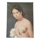 Young girl painting