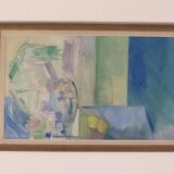 Original Swedish Oil on Canvas – “Still Life in Blue and Green”