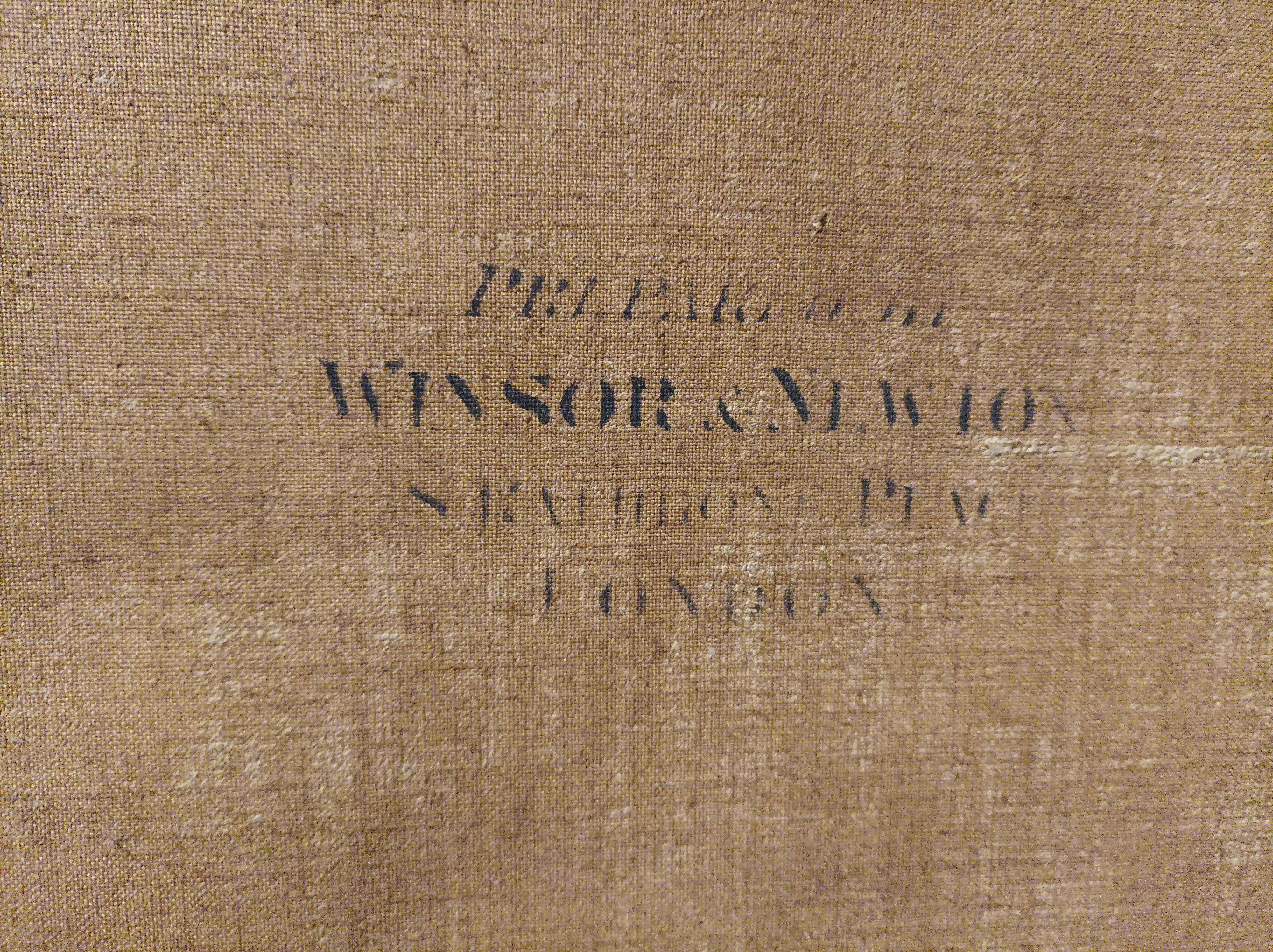 Oil on canvas Portrait of a man English School XIXth