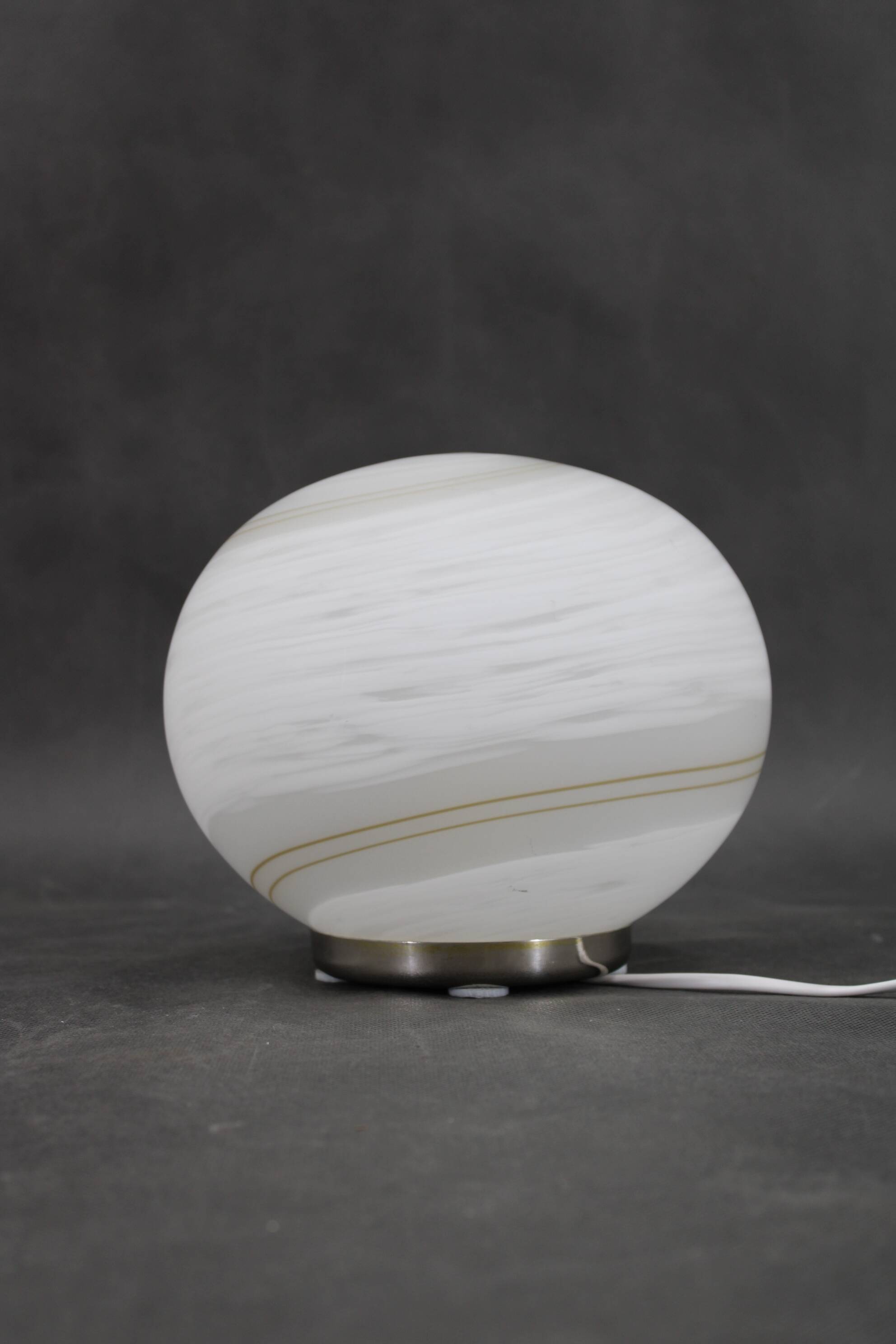 1980s Glass Globe Table Lamp, Italy