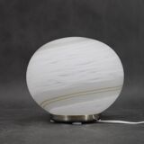 1980s Glass Globe Table Lamp, Italy