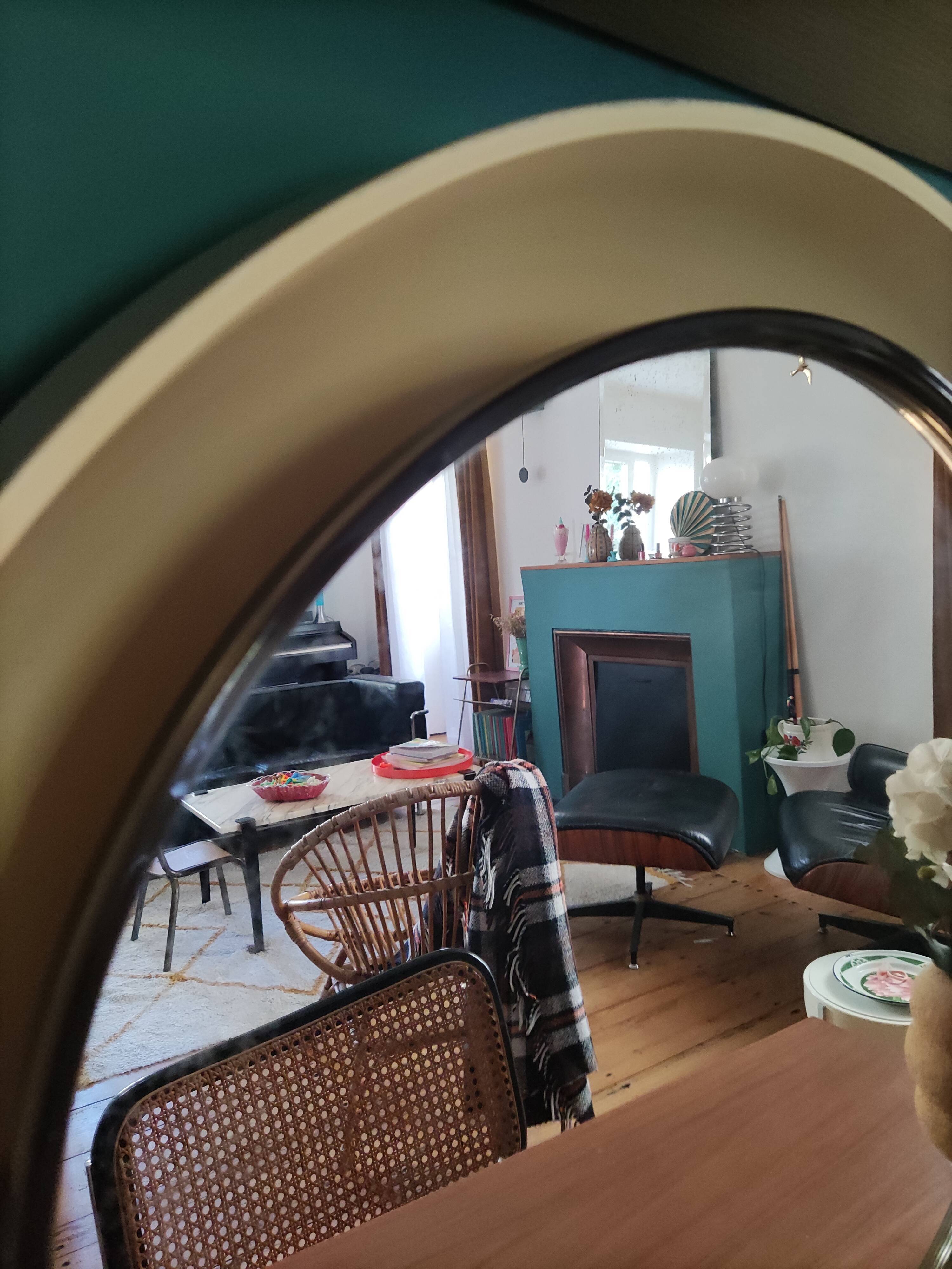 Vintage wall mirror 70s, 60 cm