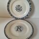 Pair of ironstone plates – Salins François Ier & KG