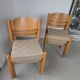 Set de 6 chaises empilables en hêtre et jute