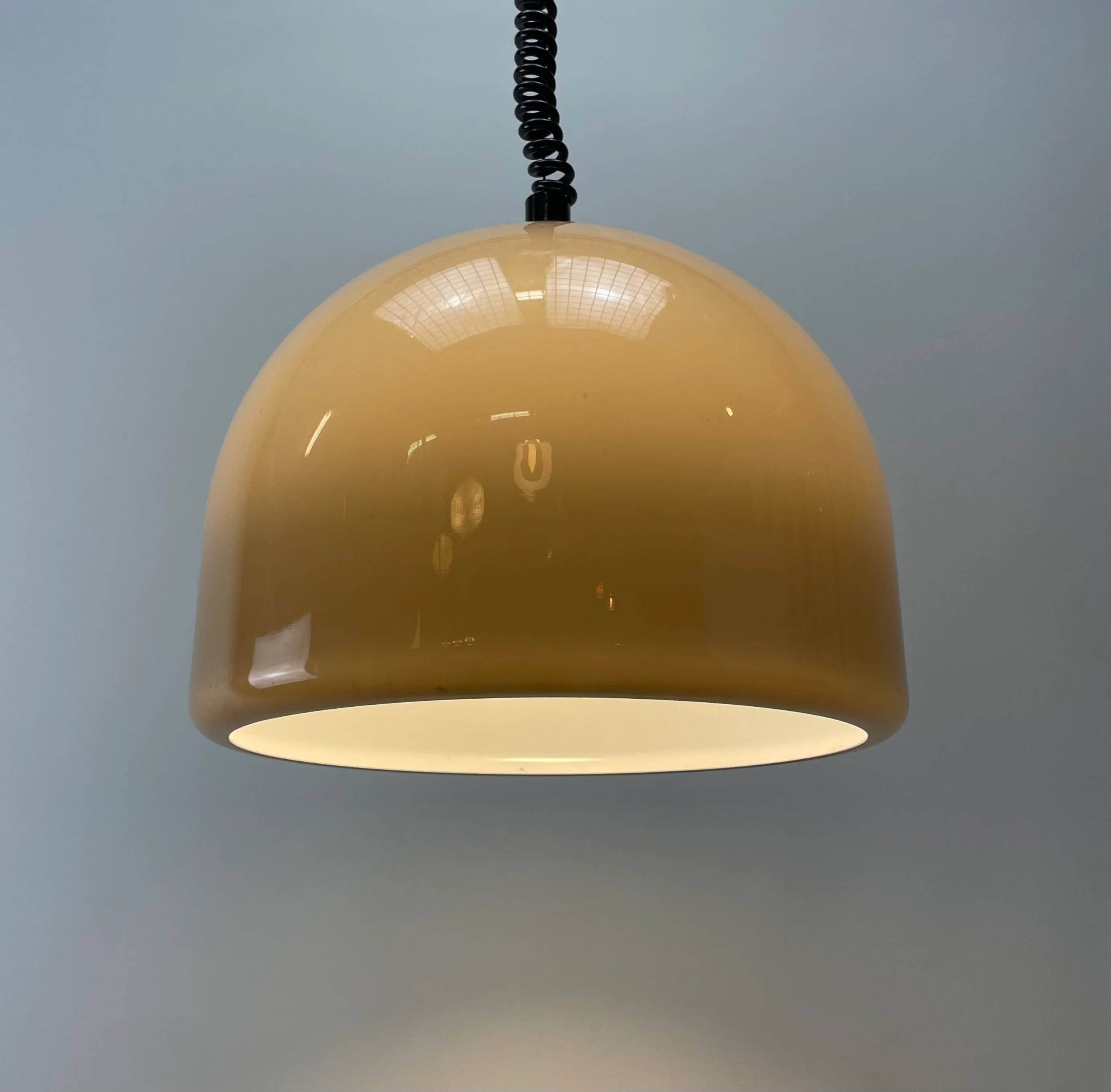 Suspension STAFF lights in brown plexiglass, 1970
