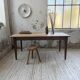 Table de ferme noyer pieds fuseaux 1950