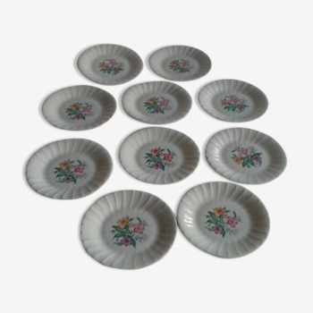 Lot de 10 assiettes à dessert porcelaine dure Larchevéque