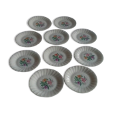 Lot de 10 assiettes à dessert porcelaine dure Larchevéque