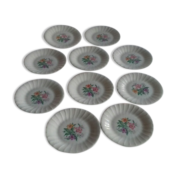 Lot de 10 assiettes à dessert porcelaine dure Larchevéque
