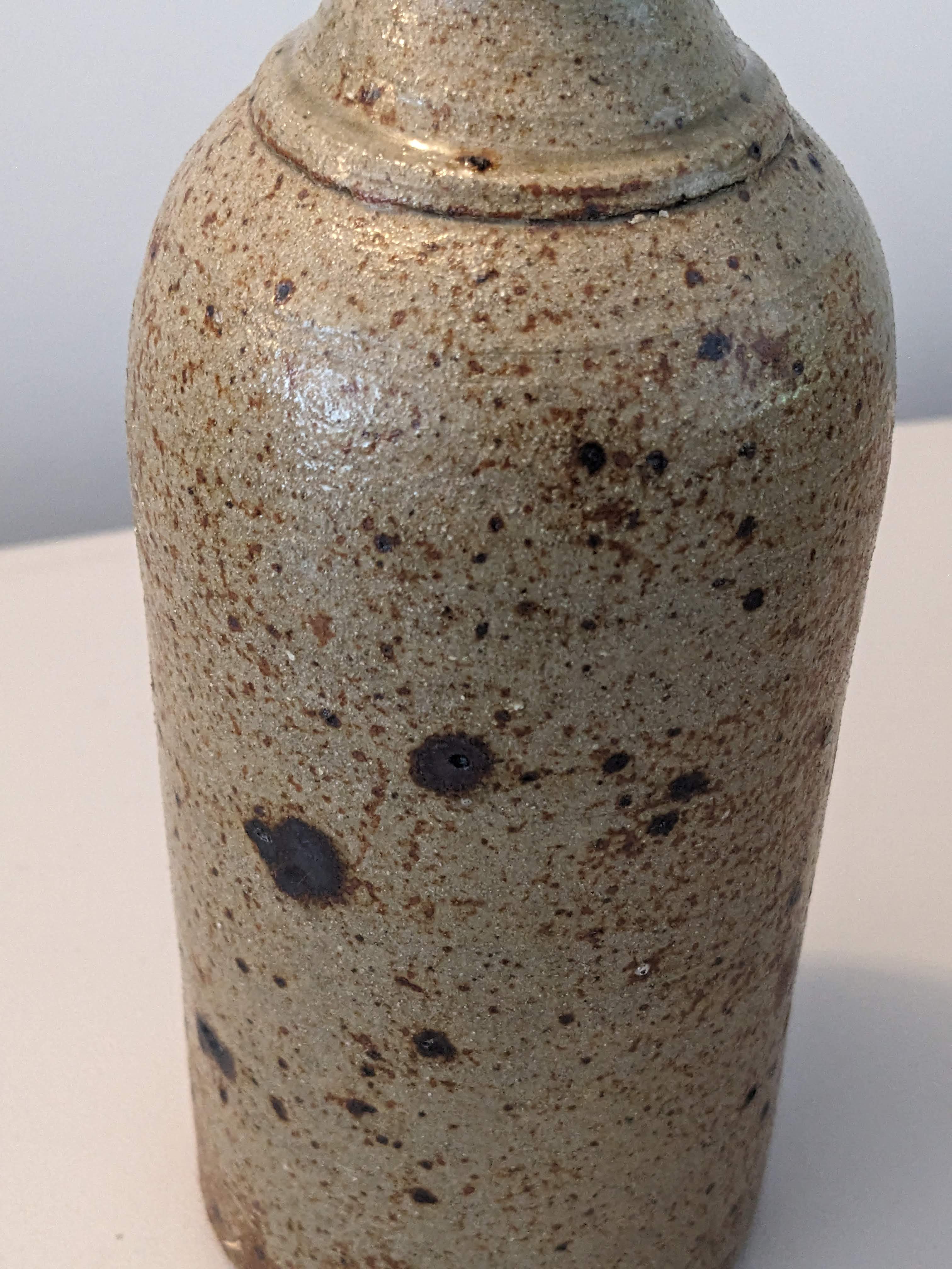 Pyrite stoneware bottle