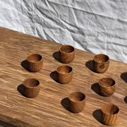 Mini tasse, coupelle ou coquetier en teck H5 D5