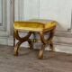 Louis XVI Style Carved and Gilded Wooden Stool Circa 1880