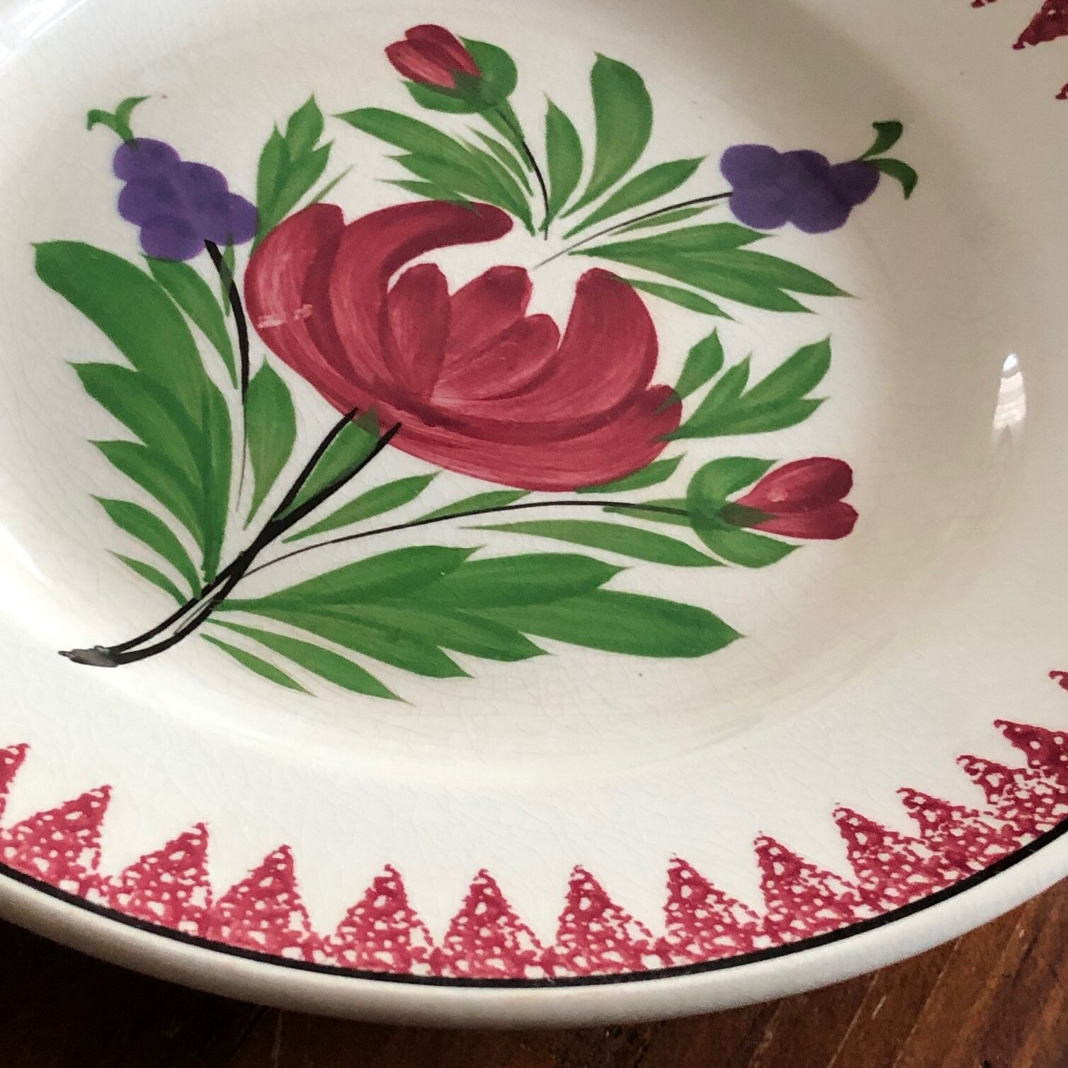 Ancient Plate Opaque of Sarreguemines