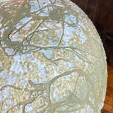 Spherical ceramic lamp with bark texture