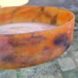 Glass and wrought iron fruit bowl